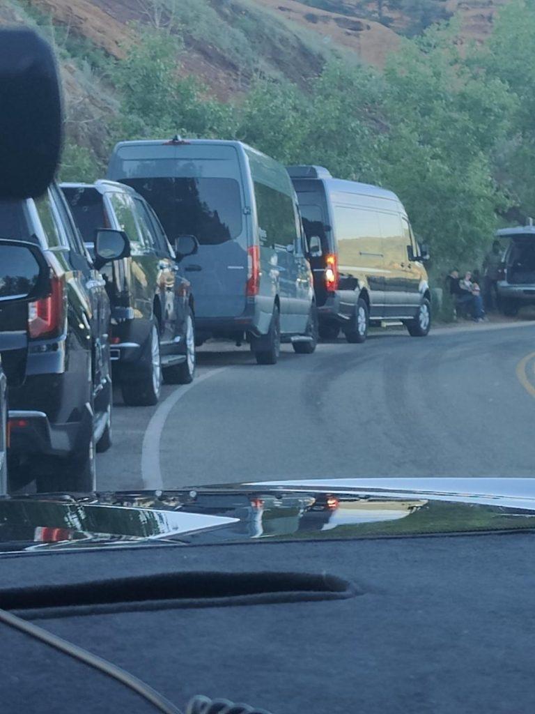red rocks traffic