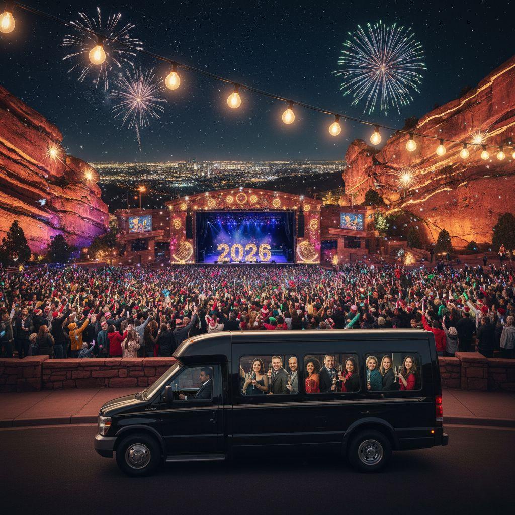 Red Rocks New Year 2026 shuttle