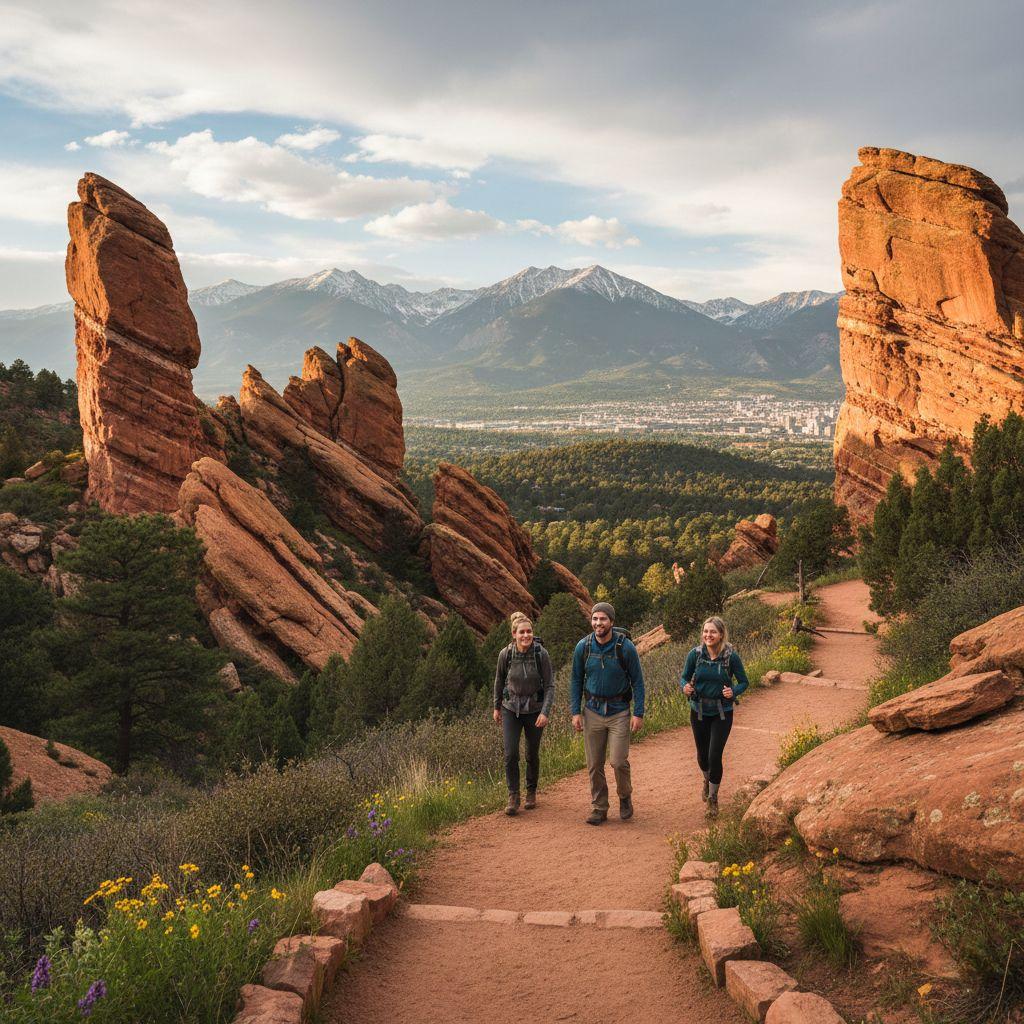 hiking at red rocks