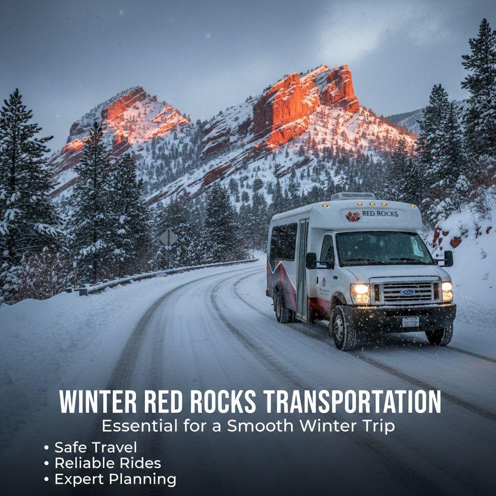 winter red rocks transportation