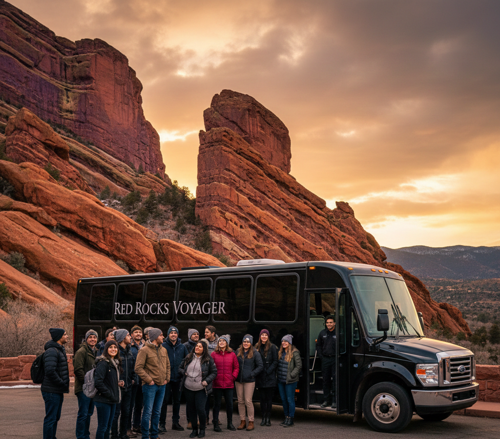 shuttle ride to Red Rocks
