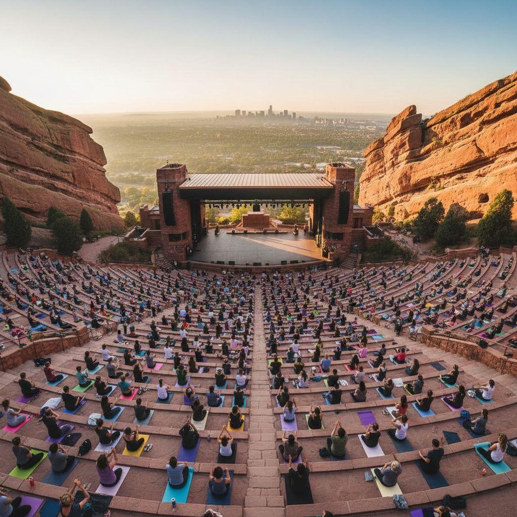 Yoga meditation at Red Rocks