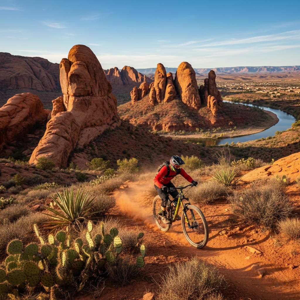 Red rocks mountain biking
