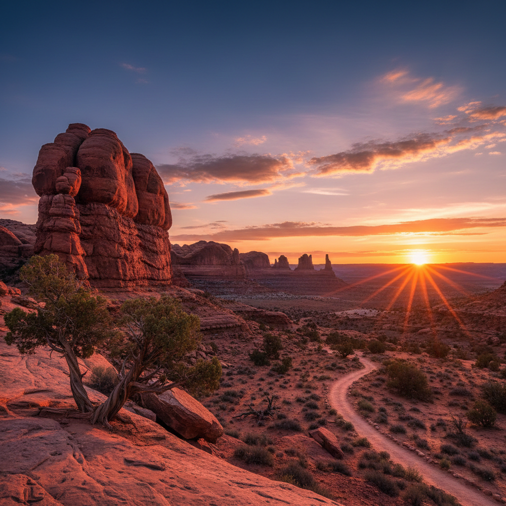 Red rocks sunset views