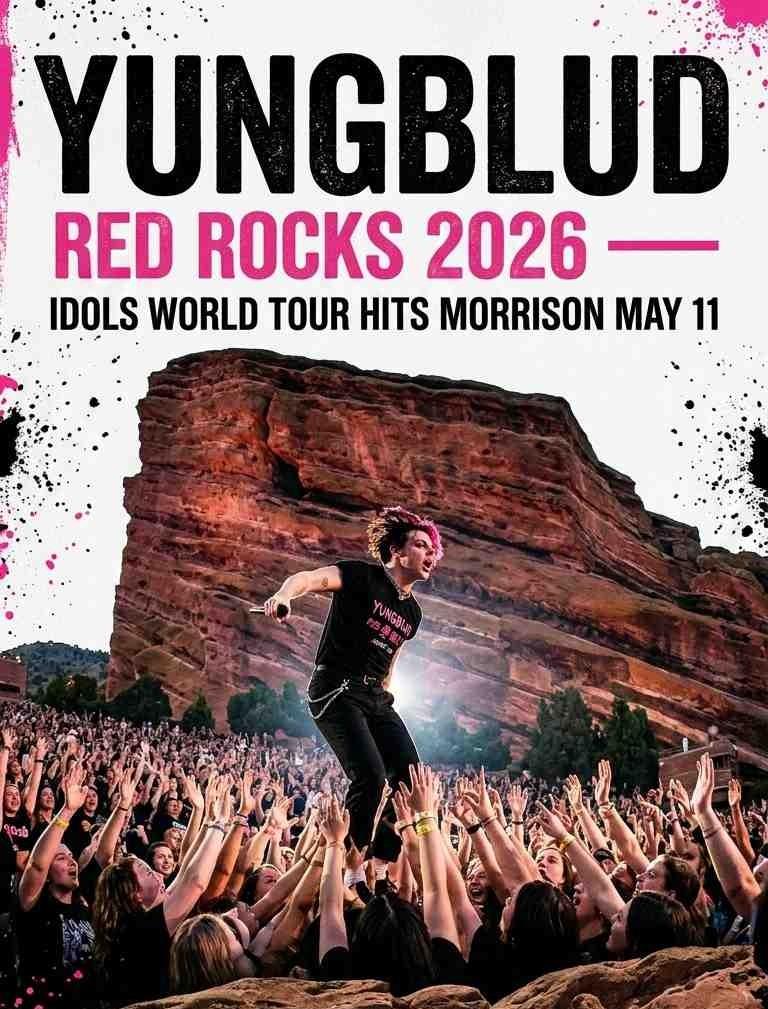 Yungblud Red Rocks 2026 — Idols World Tour Hits Morrison May 11
