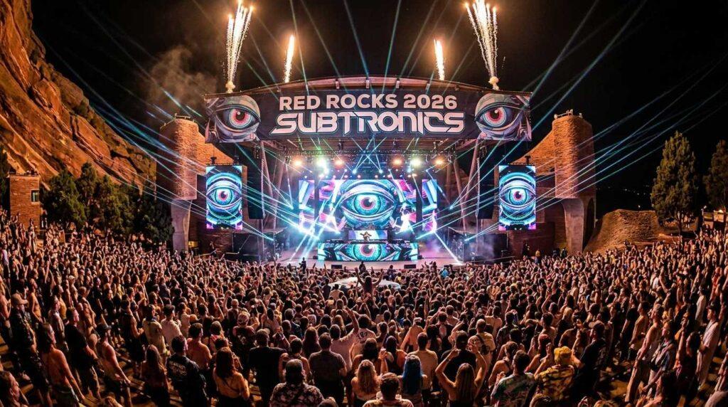 Red Rocks Subtronics 2026 ampitheatre