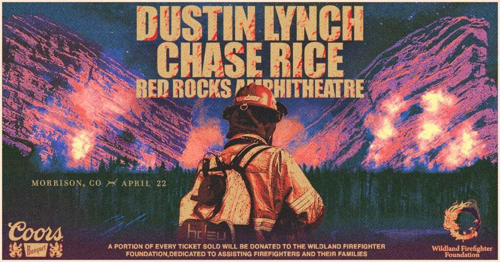 DUSTIN LYNCH & CHASE RICE live at Red Rocks Amphitheatre Wednesday