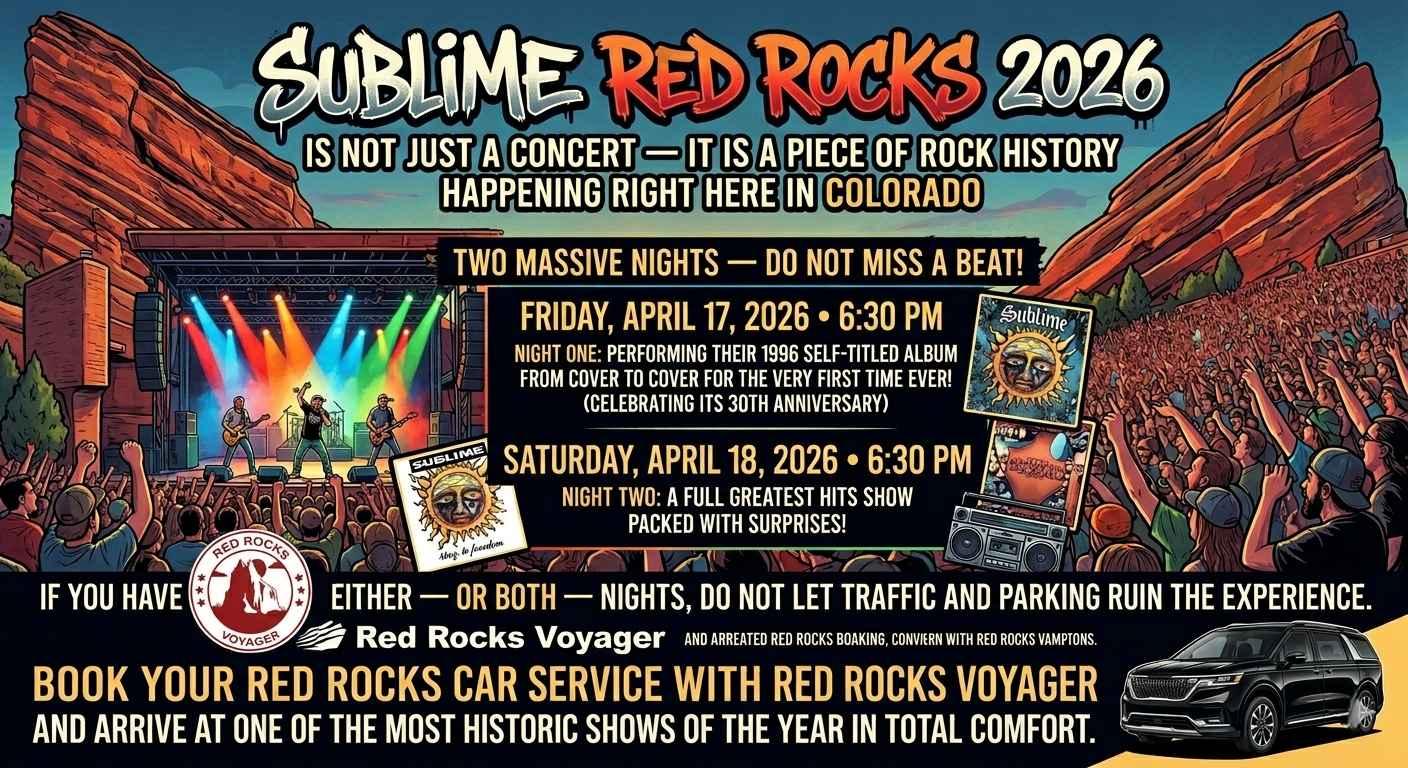 Sublime Red Rocks 2026 — 2 Historic Nights & Your Complete Transportation Guide