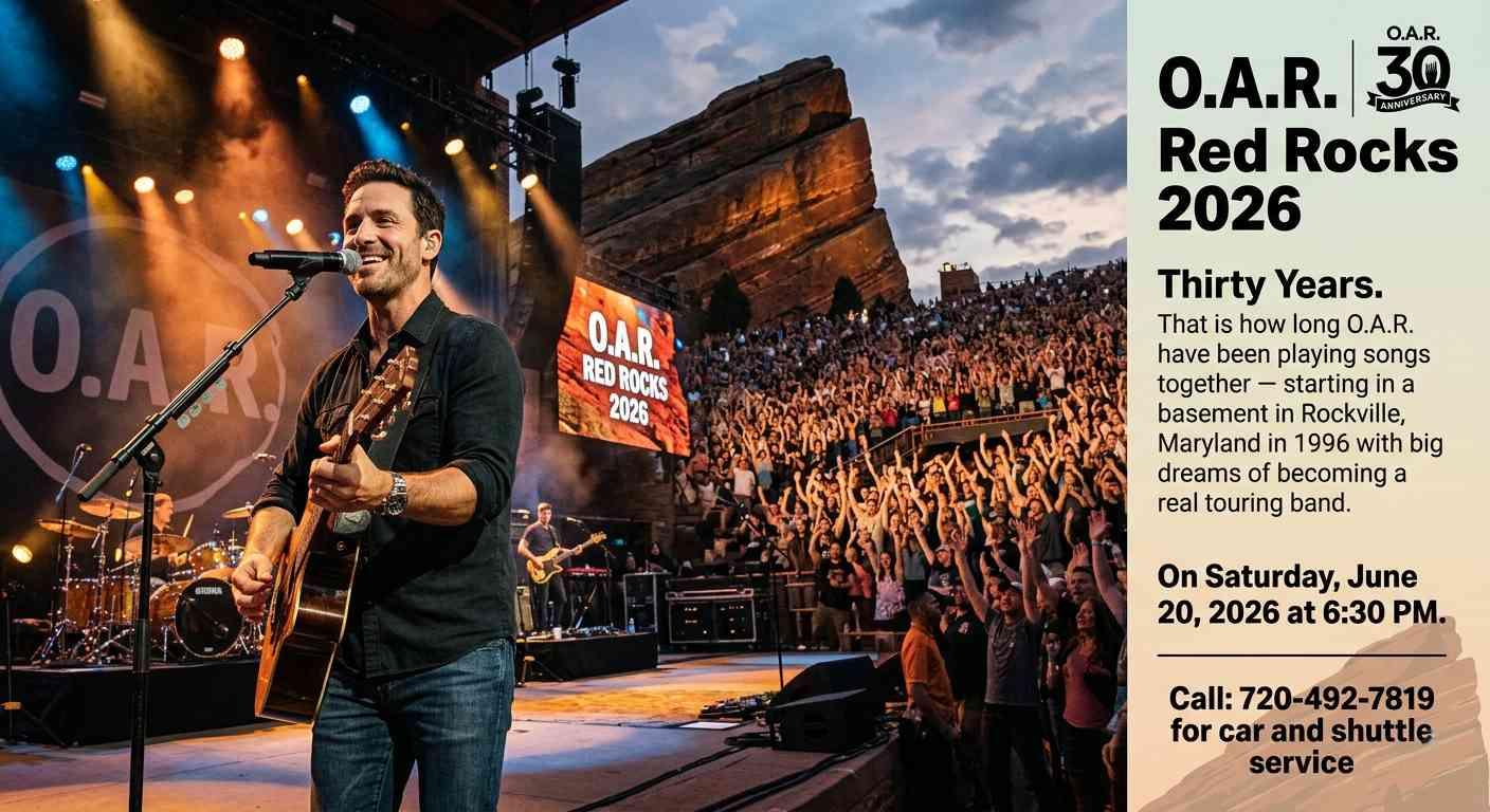O.A.R. Red Rocks 2026 — Three Decades Tour Celebrates 30 Years on June 20