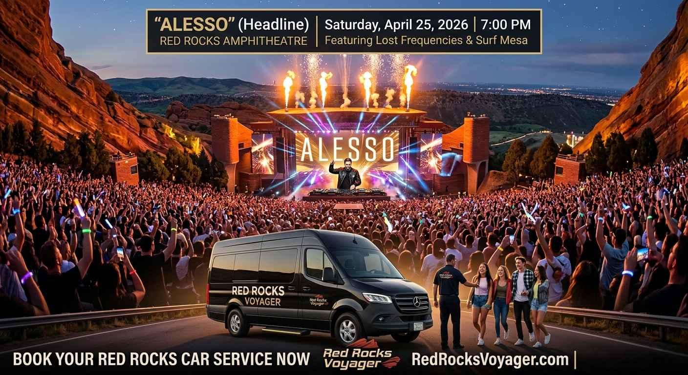 Alesso Red Rocks 2026 — April 25 Show Guide & 6 Car Service Tips