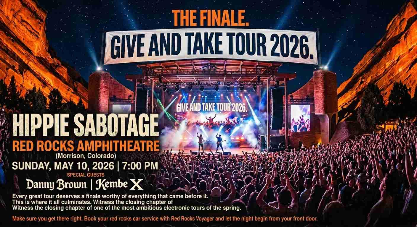 Hippie Sabotage Red Rocks 2026 — The Give and Take Tour Ends Here May 10