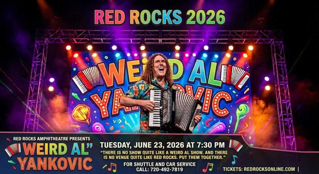 Weird Al Yankovic Red Rocks 2026