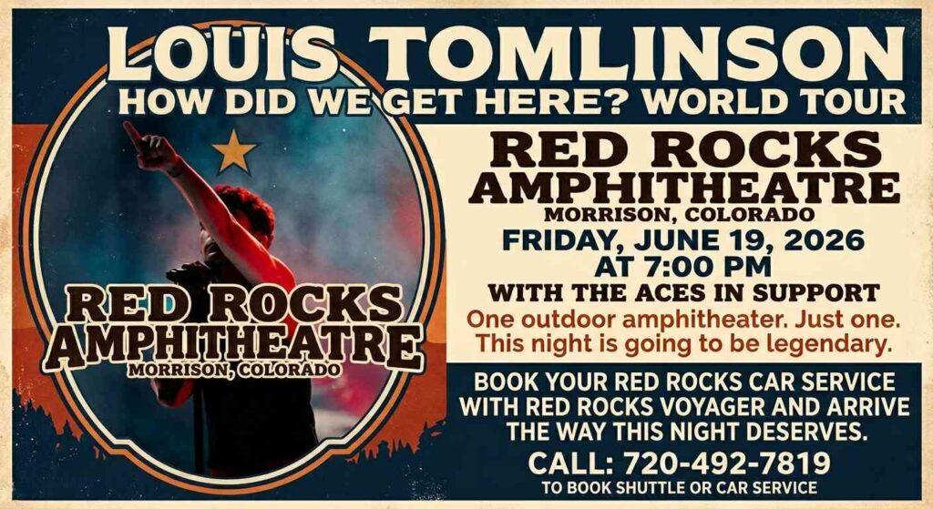 Louis Tomlinson Red Rocks 2026