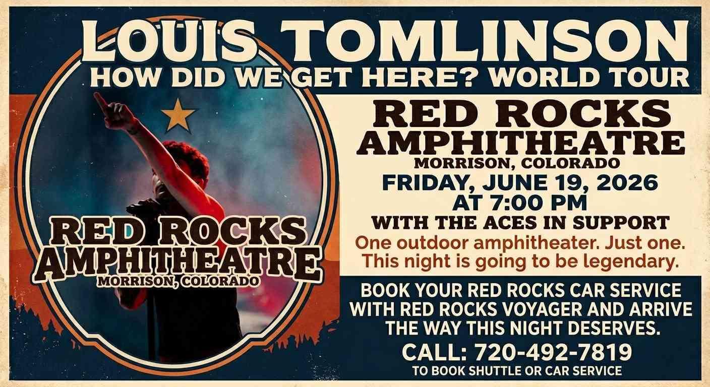 Louis Tomlinson Red Rocks 2026 — How Did We Get Here Tour Hits Morrison June 19