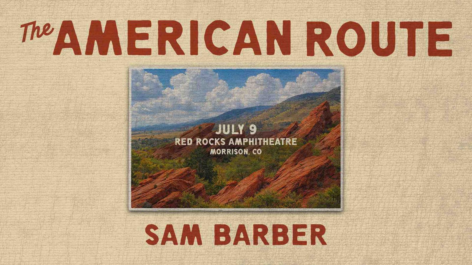 Sam Barber Red Rocks 2026 — Broken View Tour Hits Morrison July 9 — Already Sold Out