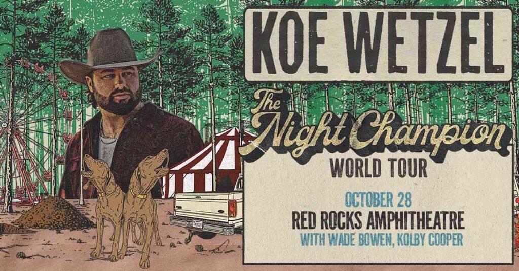 Koe Wetzel Red Rocks 2026