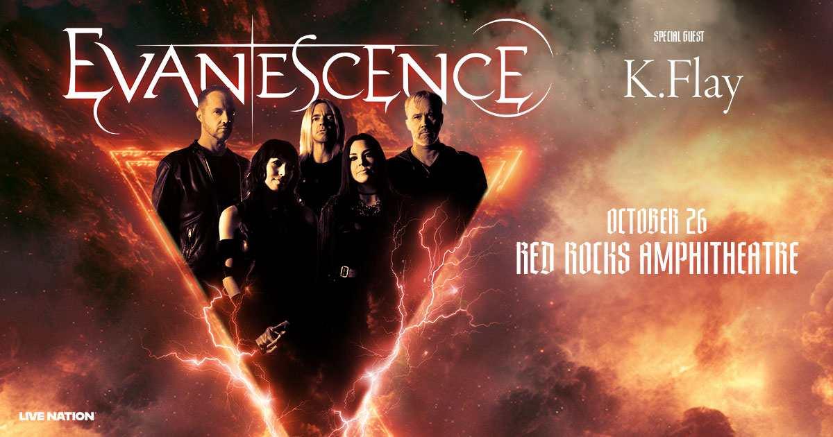 Evanescence Red Rocks 2026 — Synthesis Tour Hits Morrison October 26 With Spiritbox & Nova Twins