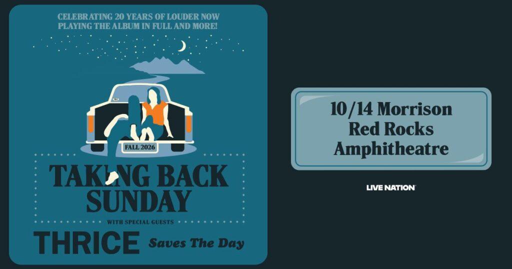 Taking Back Sunday Red Rocks 2026
