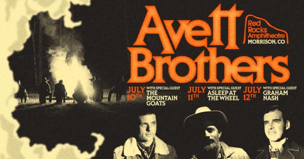 Avett Brothers Red Rocks 2026 — Three Nights July 10, 11 & 12 With Lemonheads, Asleep at the Wheel & Graham Nashred 2 Denver Red Rocks Car Service Avett Brothers Red Rocks 2026