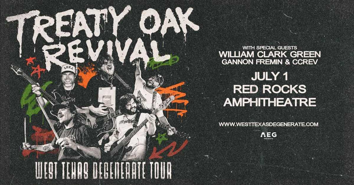 Treaty Oak Revival Red Rocks 2026 — Texas Country Opens July at Morrison July 1