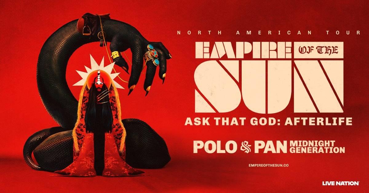 Empire of the Sun Red Rocks 2026 — Ask That God Afterlife Tour Hits Morrison August 11