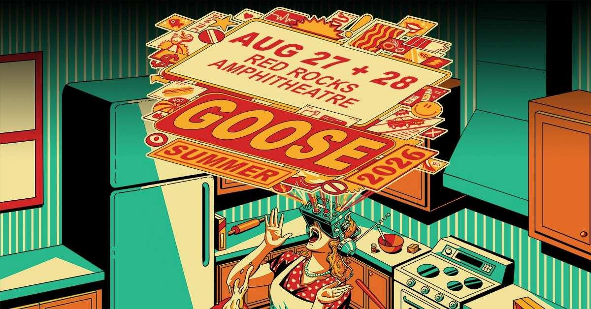 Goose Red Rocks 2026 — Two Evenings With Goose August 27 & 28 at Morrison