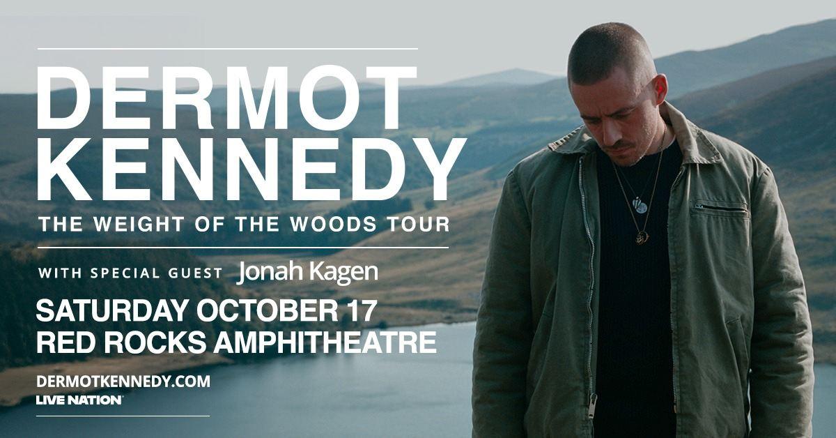 Dermot Kennedy Red Rocks 2026 — Weight of the Woods Tour Hits Morrison October 17