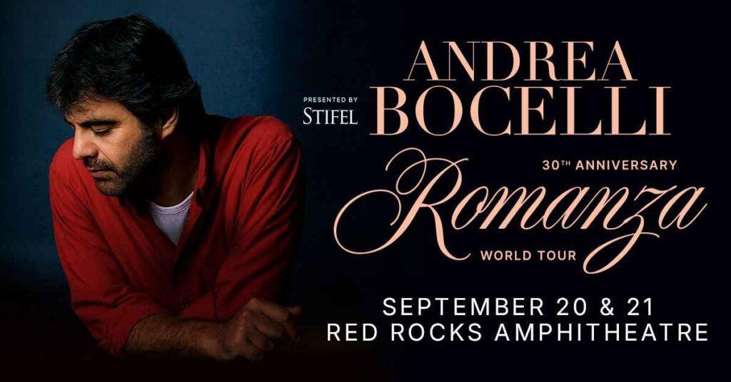 Andrea Bocelli Red Rocks 2026