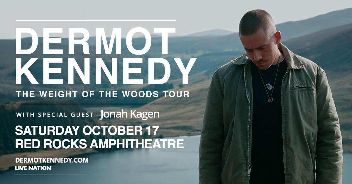 Dermot Kennedy Red Rocks 2026 — Weight of the Woods Tour Hits Morrison October 17 at 8PM With Jonah Kagen
