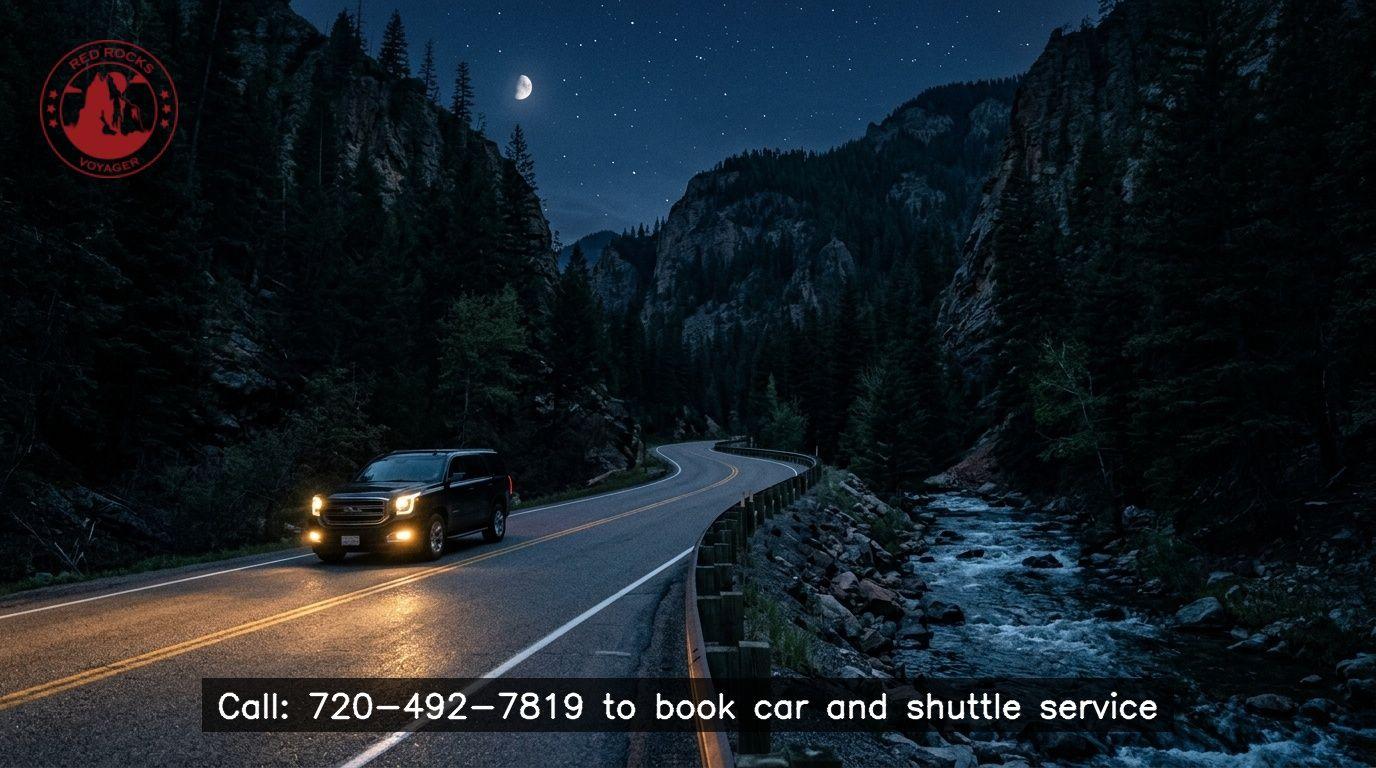 Red Rocks from Evergreen Shuttle — Why the Canyon Drive Home Is the Part Nobody Talks About