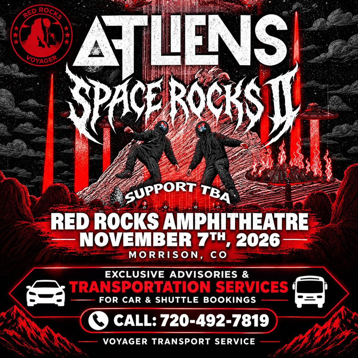 ATLiens Red Rocks 2026 Transportation Guide — Saturday, November 7 at 6 PM