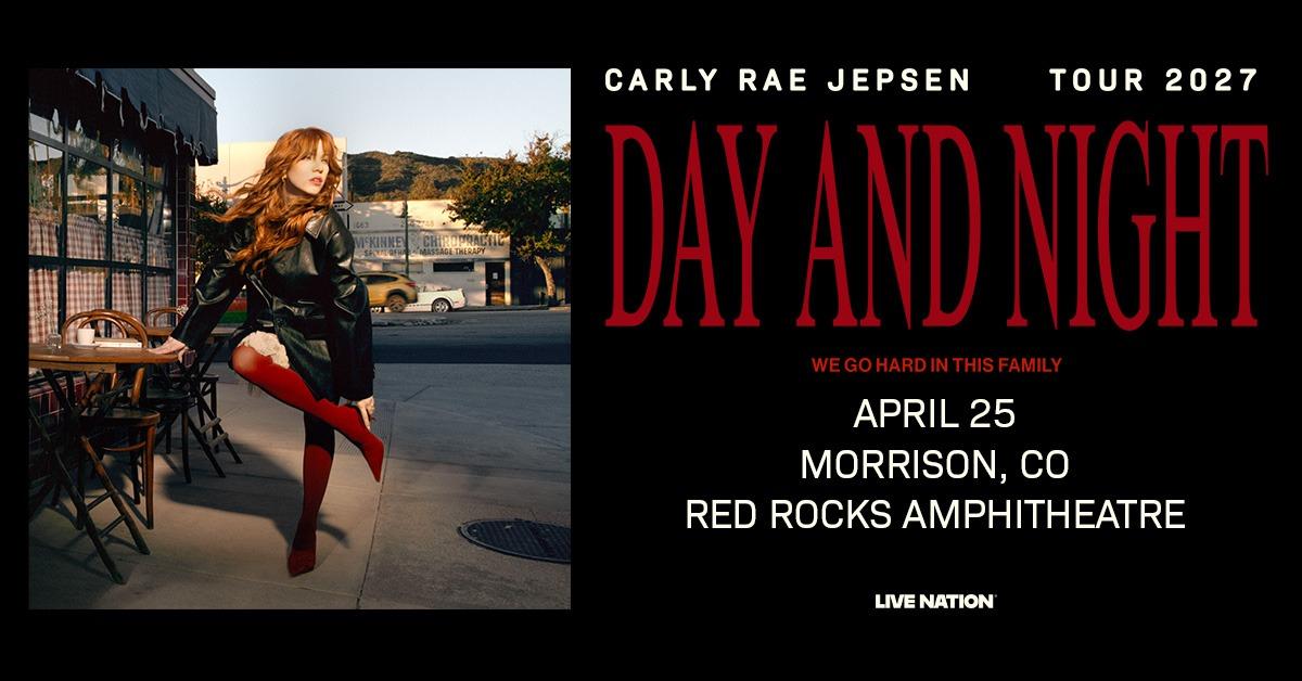 Carly Rae Jepsen Red Rocks 2027 Transportation — Her First-Ever Headline Show, April 25