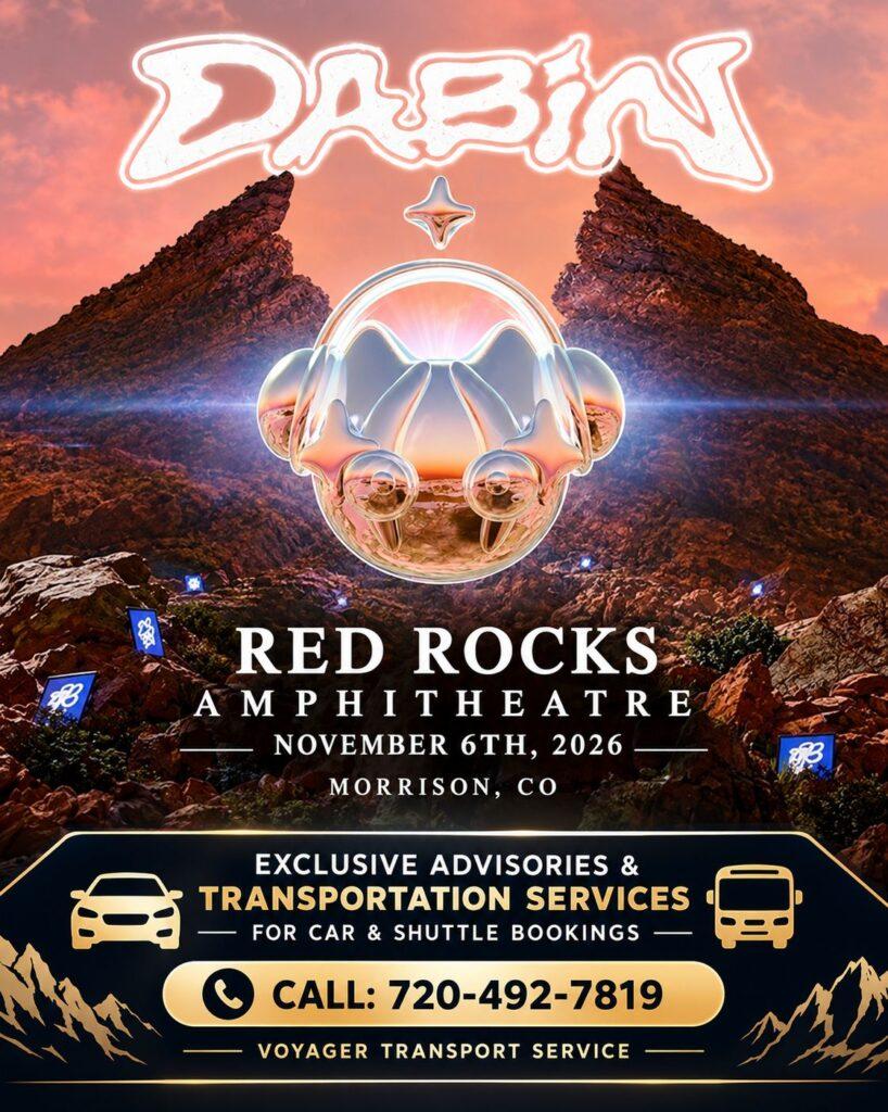 Dabin Red Rocks 2026 Transportation Guide — November 6 With Four Support Acts 2 Denver Red Rocks Car Service Dabin Red Rocks 2026