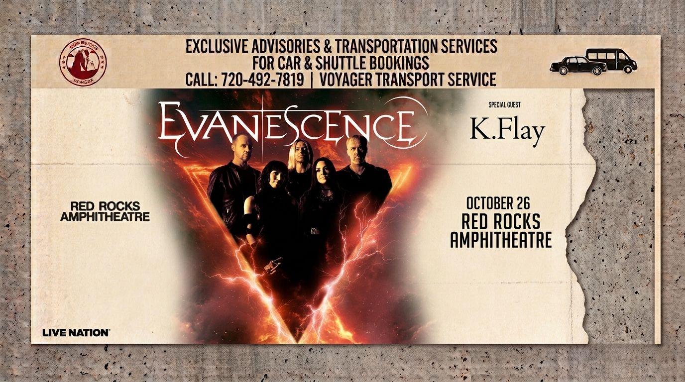 Evanescence Red Rocks Opener Change — K. Flay Is Now on the Bill for October 26