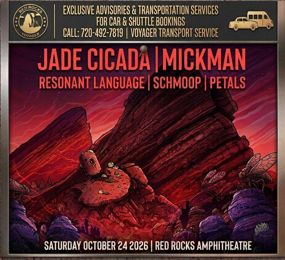 Jade Cicada Red Rocks 2026 Transportation — October 24 With Mickman and Three More