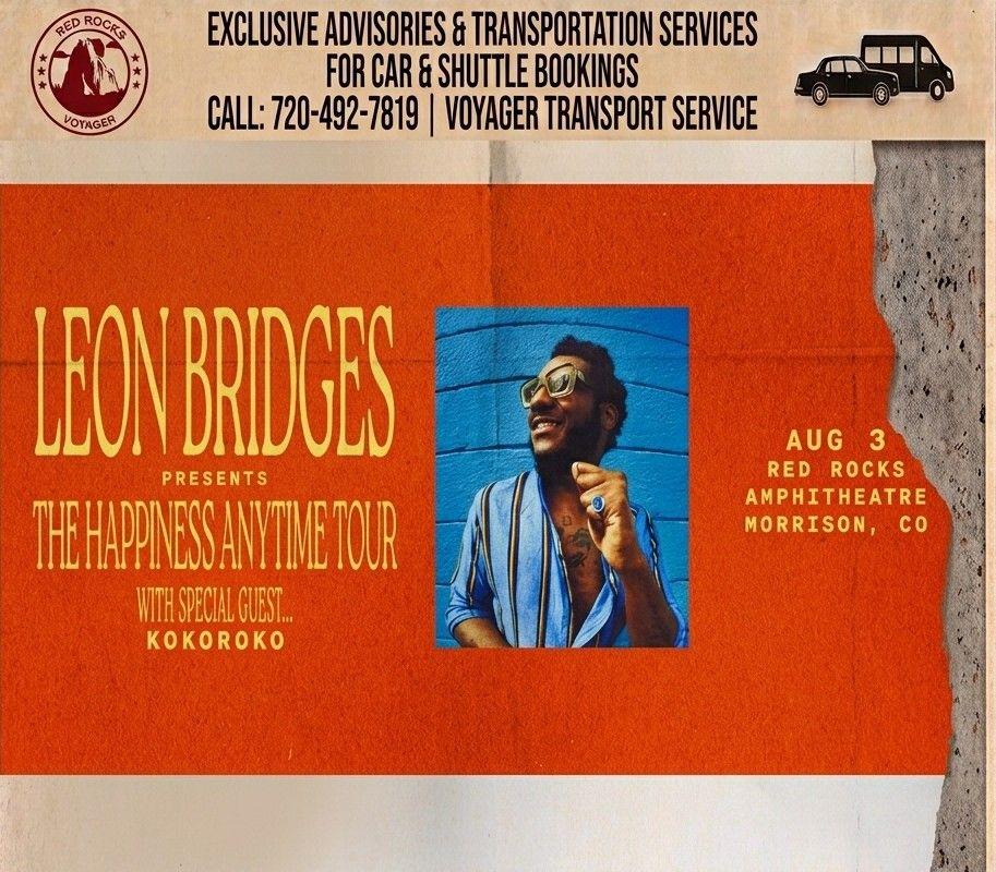 Leon Bridges Red Rocks 2027 Transportation — August 3 With Kokoroko