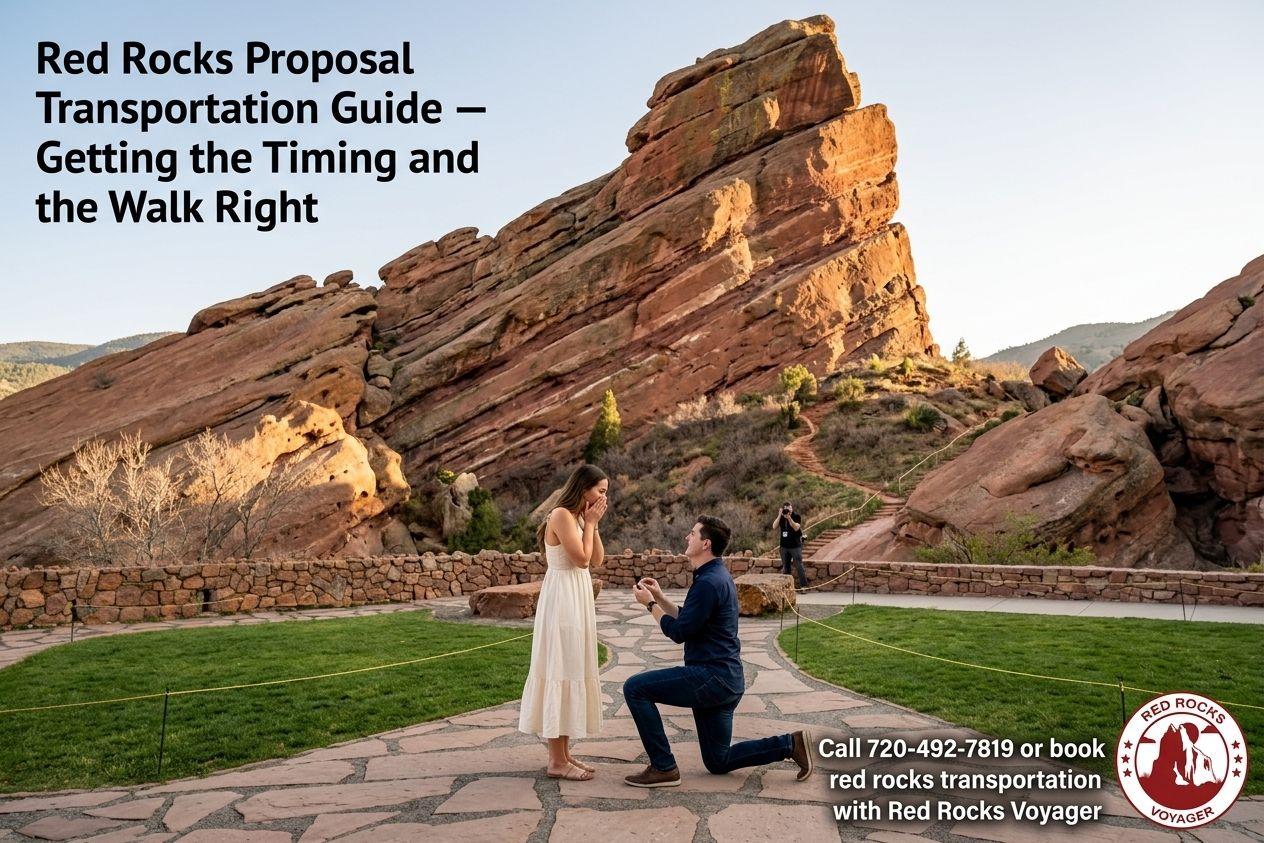 Red Rocks Proposal Transportation Guide — Getting the Timing and the Walk Right